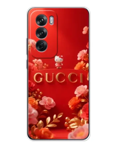 Чехол для OPPO Reno 12 с картинкой «Gucci — золотой сад»