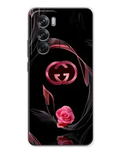 Чехол для OPPO Reno 12 с картинкой «Gucci — неоновая роза» Чехол для OPPO Reno 12 с картинкой «Gucci — неоновая роза»