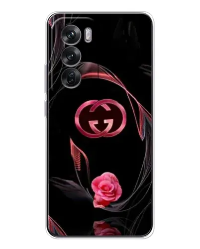 Чехол для OPPO Reno 12 с картинкой «Gucci — неоновая роза»