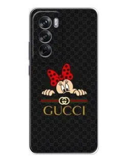 Чехол для OPPO Reno 12 с картинкой «Минни Маус Gucci — черный» Чехол для OPPO Reno 12 с картинкой «Минни Маус Gucci — черный»