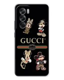 Чехол для OPPO Reno 12 с картинкой «Gucci — герои Disney и монограмма» Чехол для OPPO Reno 12 с картинкой «Gucci — герои Disney и монограмма»