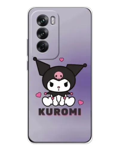 Чехол для OPPO Reno 12 с картинкой «Kuromi — фиолетовый арт»