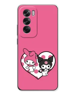 Чехол для OPPO Reno 12 с картинкой «Kuromi и My Melody»
