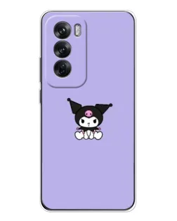 Чехол для OPPO Reno 12 с картинкой «Kuromi — фиолетовый минимализм»