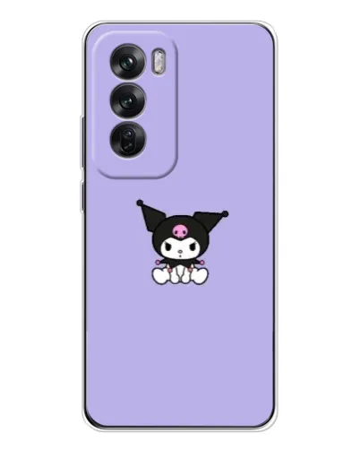 Чехол для OPPO Reno 12 с картинкой «Kuromi — фиолетовый минимализм»