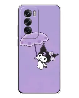 Чехол для OPPO Reno 12 с картинкой «Kuromi с зонтиком»