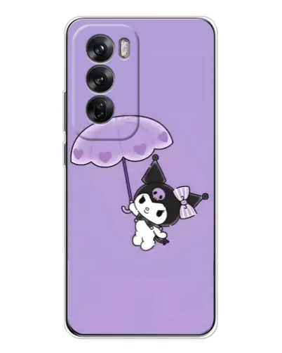 Чехол для OPPO Reno 12 с картинкой «Kuromi с зонтиком»
