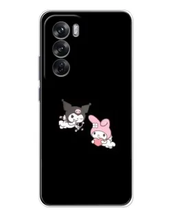 Чехол для OPPO Reno 12 с картинкой «My Melody и Kuromi»