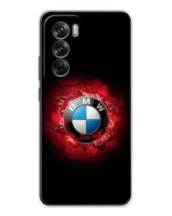 Чехол для OPPO Reno 12 с картинкой «Логотип BMW — вспышка»
