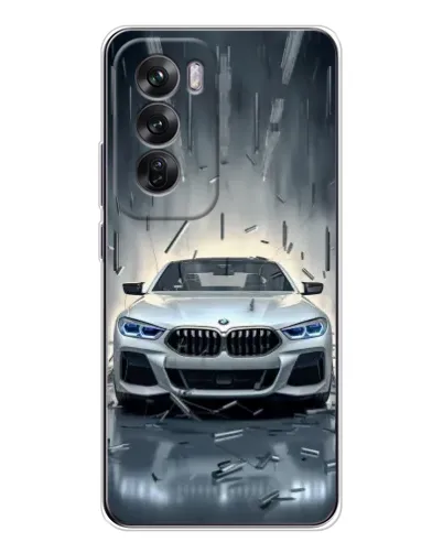 Чехол для OPPO Reno 12 с картинкой «BMW в свете фар»