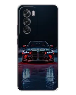 Чехол для OPPO Reno 12 с картинкой «BMW на мокрой дороге»