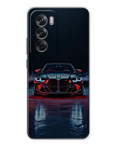 Чехол для OPPO Reno 12 с картинкой «BMW на мокрой дороге»