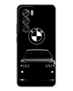 Чехол для OPPO Reno 12 с картинкой «BMW — взгляд из темноты»