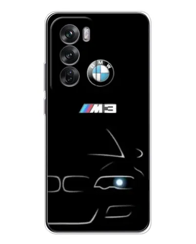 Чехол для OPPO Reno 12 с картинкой «Минималистичный принт BMW M3»
