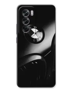 Чехол для OPPO Reno 12 с картинкой «Эмблема BMW — макро»