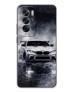 Чехол для OPPO Reno 12 с картинкой «BMW сквозь туман»