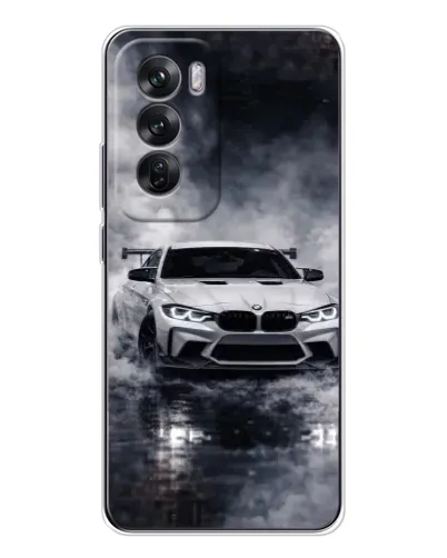 Чехол для OPPO Reno 12 с картинкой «BMW сквозь туман»