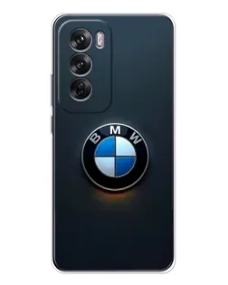 Чехол для OPPO Reno 12 с картинкой «Логотип BMW — минимализм»