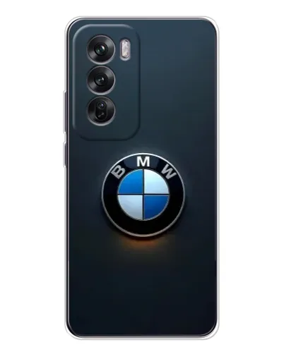 Чехол для OPPO Reno 12 с картинкой «Логотип BMW — минимализм»