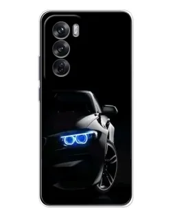 Чехол для OPPO Reno 12 с картинкой «BMW — ночной взгляд»
