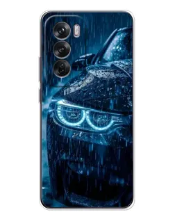 Чехол для OPPO Reno 12 с картинкой «BMW под дождем»