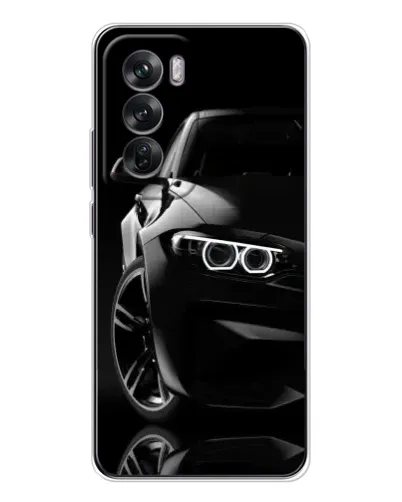 Чехол для OPPO Reno 12 с картинкой «Черная BMW — профиль» Чехол для OPPO Reno 12 с картинкой «Черная BMW — профиль»