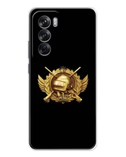 Чохол для OPPO Reno 12 з картинкою «PUBG — помаранчевий градієнт»