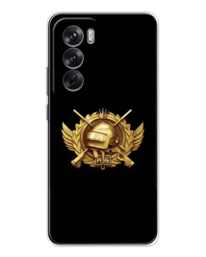 Чохол для OPPO Reno 12 з картинкою «PUBG — помаранчевий градієнт»