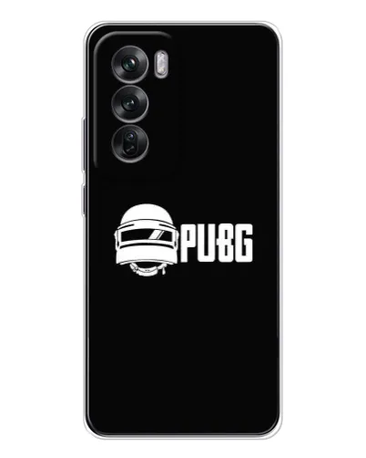 Чохол для OPPO Reno 12 з картинкою «PUBG — класичний лого»