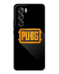 Чохол для OPPO Reno 12 з картинкою «PUBG — рамка лого»