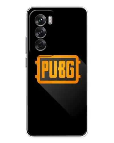 Чохол для OPPO Reno 12 з картинкою «PUBG — рамка лого»