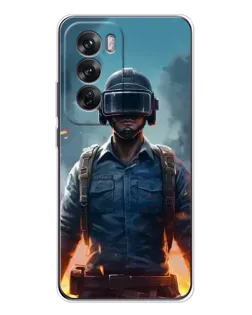 Чохол для OPPO Reno 12 з картинкою «PUBG — реалістичний герой»