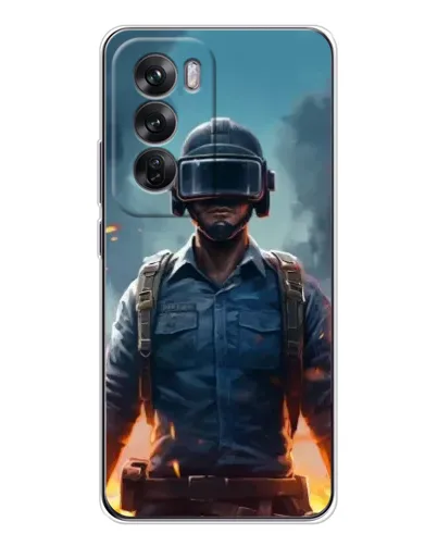 Чохол для OPPO Reno 12 з картинкою «PUBG — реалістичний герой»