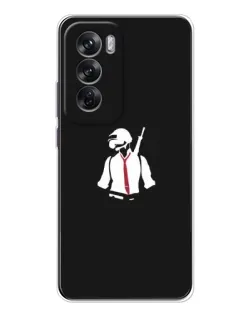 Чохол для OPPO Reno 12 з картинкою «PUBG — силует воїна»
