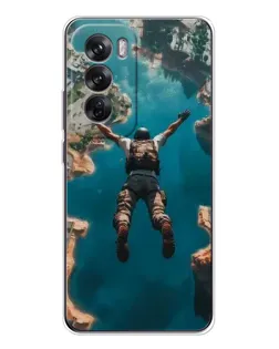 Чохол для OPPO Reno 12 з картинкою «PUBG — вільне падіння»