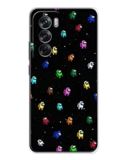 Чохол для OPPO Reno 12 з картинкою «Екіпаж Among Us»