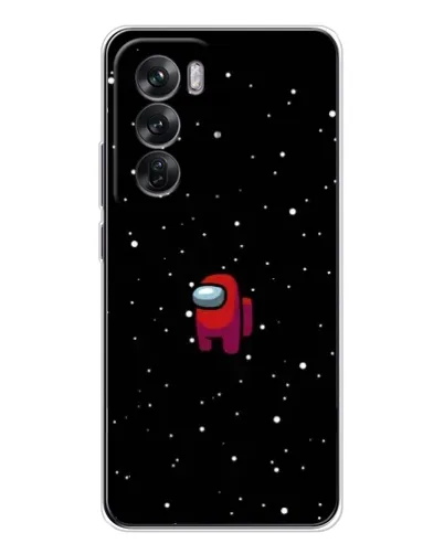 Чохол для OPPO Reno 12 з картинкою «Червоний Among Us»