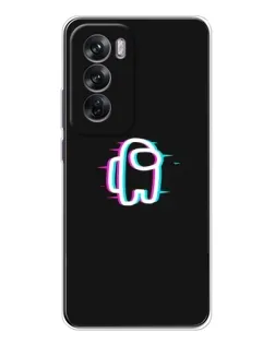 Чохол для OPPO Reno 12 з картинкою «Among Us неон»