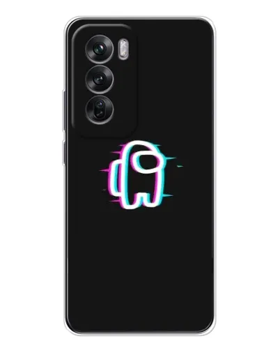 Чохол для OPPO Reno 12 з картинкою «Among Us неон»