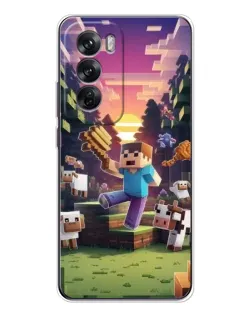 Чохол для OPPO Reno 12 з картинкою «Стів на фермі»