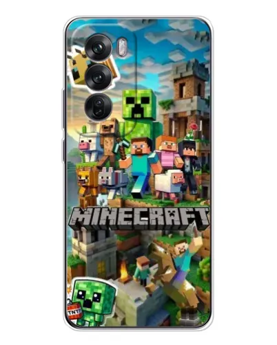 Чохол для OPPO Reno 12 з картинкою «Замок Minecraft»