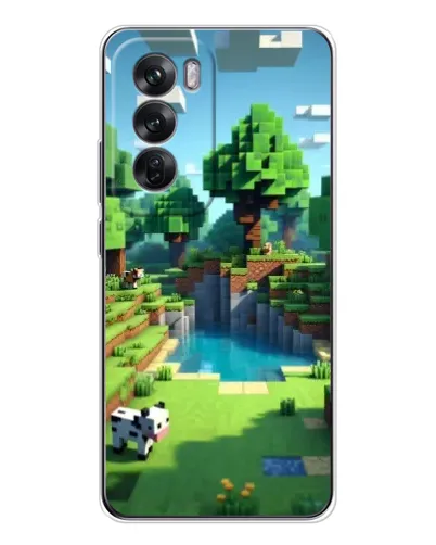 Чохол для OPPO Reno 12 з картинкою «Minecraft літній день»