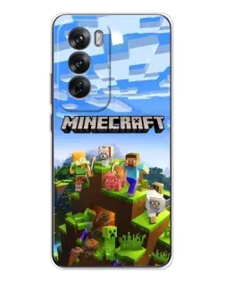 Чохол для OPPO Reno 12 з картинкою «Minecraft класичний світ»