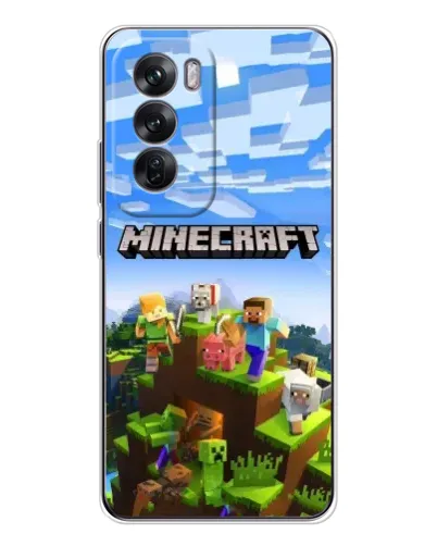 Чохол для OPPO Reno 12 з картинкою «Minecraft класичний світ»