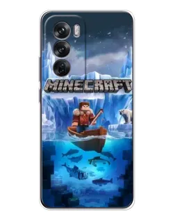Чохол для OPPO Reno 12 з картинкою «Minecraft льодянийсвіт»
