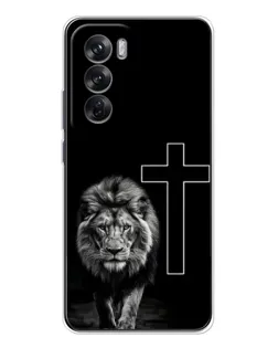 Чохол для OPPO Reno 12 з картинкою «Лев та Хрест»