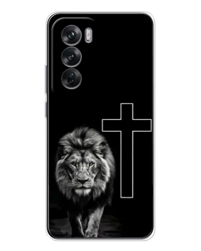 Чехол для OPPO Reno 12 с картинкой «Лев и Крест» Чехол для OPPO Reno 12 с картинкой «Лев и Крест»