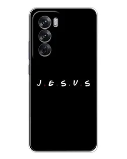 Чехол для OPPO Reno 12 с картинкой «Точки веры J.E.S.U.S.»