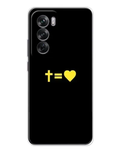 Чехол для OPPO Reno 12 с картинкой «Сердце и Крест» Чехол для OPPO Reno 12 с картинкой «Сердце и Крест»