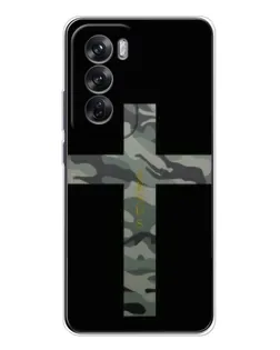 Чехол для OPPO Reno 12 с картинкой «Милитари Крест»